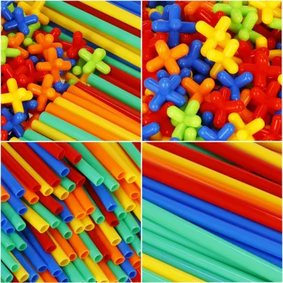 Kreatívne stavanie zo slamiek 800 dielikov SPRINGOS KG0033