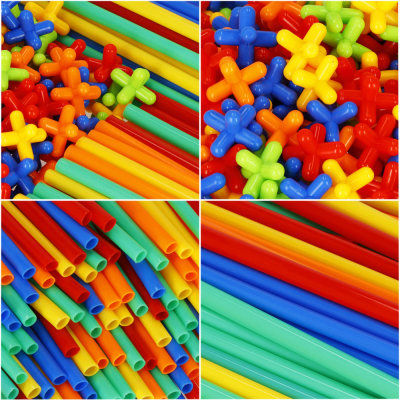 Kreatívne stavanie zo slamiek 800 dielikov SPRINGOS KG0033