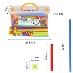 Kreatívne stavanie zo slamiek 800 dielikov SPRINGOS KG0033
