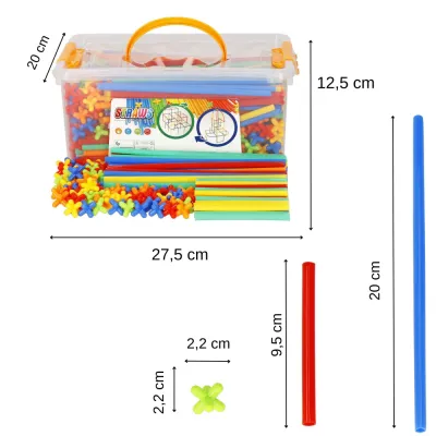 Kreatívne stavanie zo slamiek 800 dielikov SPRINGOS KG0033