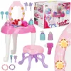 Detský toaletný stolík so zrkadlom + príslušenstvo 19v1 SPRINGOS DRESSER