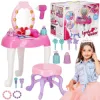 Detský toaletný stolík so zrkadlom + príslušenstvo 19v1 SPRINGOS DRESSER