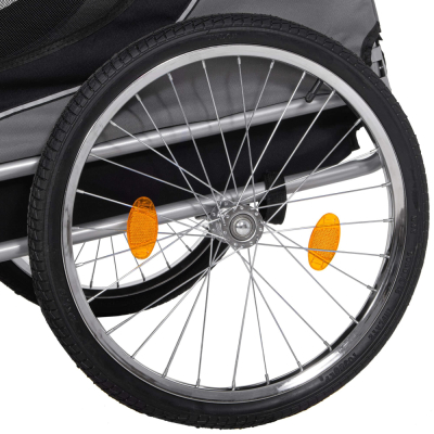 Vozík za bicykel pre psa SPRINGOS ROVERA sivý