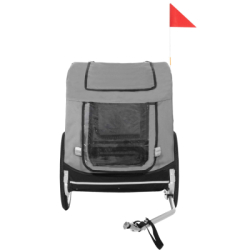 Vozík za bicykel pre psa SPRINGOS ROVERA sivý