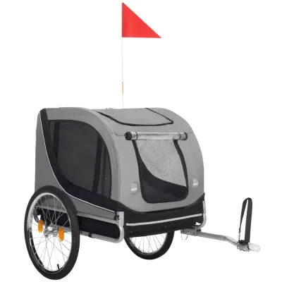 Vozík za bicykel pre psa SPRINGOS ROVERA sivý