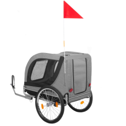 Vozík za bicykel pre psa SPRINGOS ROVERA sivý