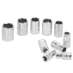 Sada 45 dielov nástrčných kľúčov s bitmi a račňou SPRINGOS MONTIX čierna