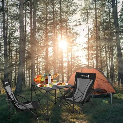 Skladací stolík SPRINGOS ALTUS CS0113 čierny