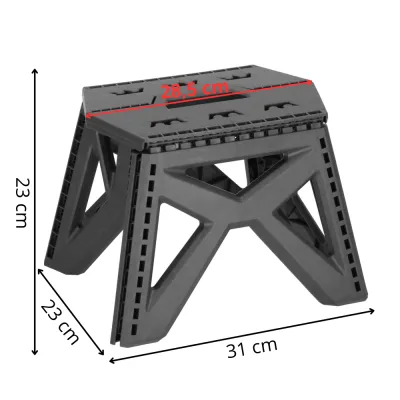 Skladacia stolička SPRINGOS STAX sivá