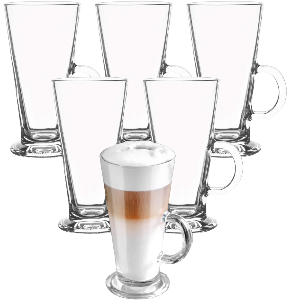 Sklenený hrnček na kávu 280 ml SPRINGOS MOKA sada 6 ks