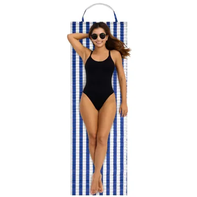 Plážová podložka 180x60 cm SPRINGOS PM0020 modro-biela