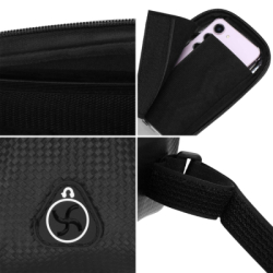 Braška na bicykel s miestom na telefón SPRINGOS BA0090 čierna