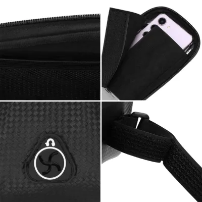 Braška na bicykel s miestom na telefón SPRINGOS BA0090 čierna