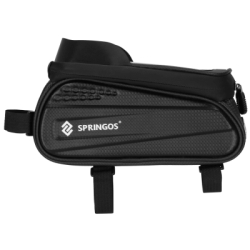Braška na bicykel s miestom na telefón SPRINGOS BA0090 čierna