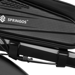 Braška na bicykel s miestom na telefón SPRINGOS BA0090 čierna