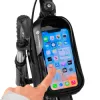 Braška na bicykel s puzdrom na telefón SPRINGOS BA0094 čierna