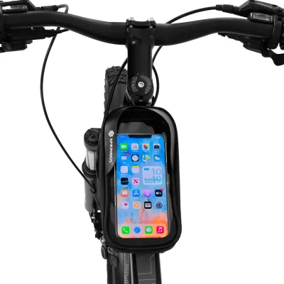 Braška na bicykel s puzdrom na telefón SPRINGOS BA0094 čierna