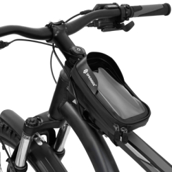 Braška na bicykel s puzdrom na telefón SPRINGOS BA0094 čierna