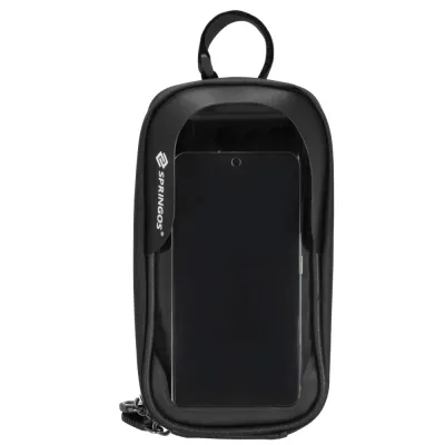 Braška na bicykel s puzdrom na telefón SPRINGOS BA0094 čierna