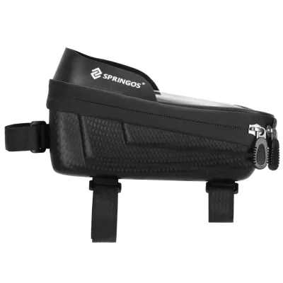 Braška na bicykel s puzdrom na telefón SPRINGOS BA0094 čierna