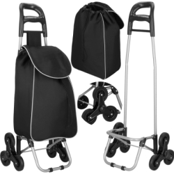 Nákupná taška na kolieskach 30L SPRINGOS CARRINA čierna