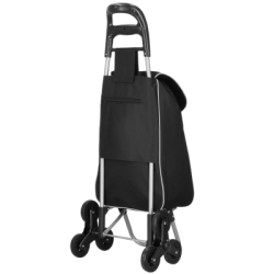 Nákupná taška na kolieskach 30L SPRINGOS CARRINA čierna