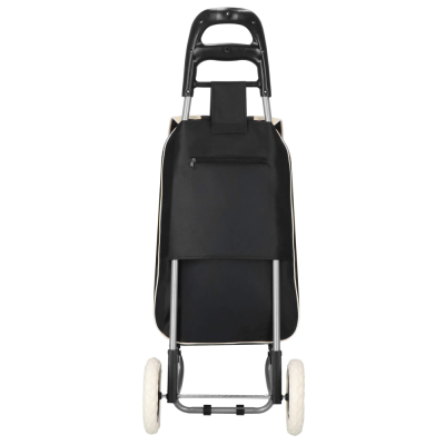 Nákupná taška na kolieskach 30L SPRINGOS DORINA čierno-biela