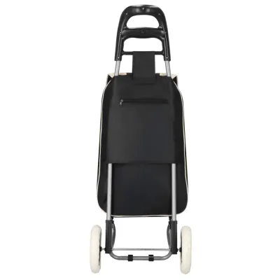 Nákupná taška na kolieskach 30L SPRINGOS DORINA čierno-biela