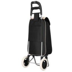 Nákupná taška na kolieskach 30L SPRINGOS DORINA čierno-biela