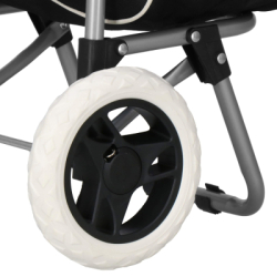 Nákupná taška na kolieskach 30L SPRINGOS DORINA čierno-biela