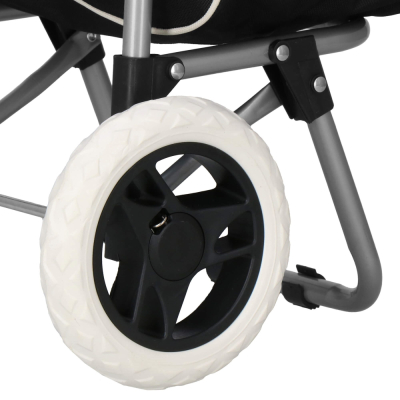 Nákupná taška na kolieskach 30L SPRINGOS DORINA čierno-biela