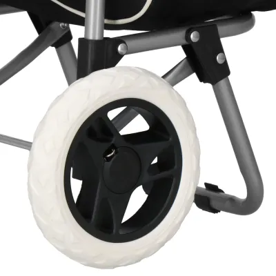 Nákupná taška na kolieskach 30L SPRINGOS DORINA čierno-biela