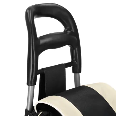 Nákupná taška na kolieskach 30L SPRINGOS DORINA čierno-biela