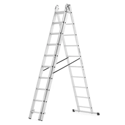 Hliníkový rebrík 3x10 priečok 6,04 m trojdielny HIGHER 6310