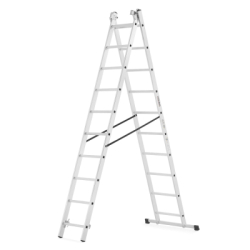 Hliníkový rebrík 3x10 priečok 6,04 m trojdielny HIGHER 6310