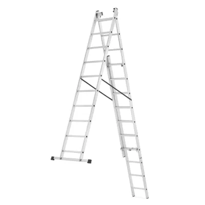 Hliníkový rebrík 3x10 priečok 6,04 m trojdielny HIGHER 6310