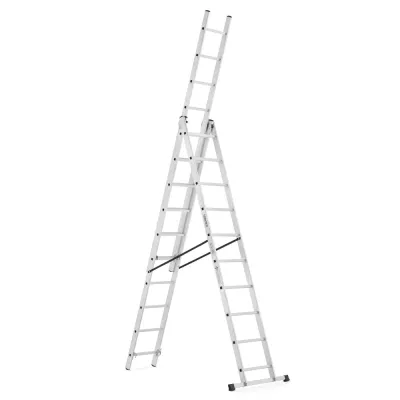 Hliníkový rebrík 3x10 priečok 6,04 m trojdielny HIGHER 6310