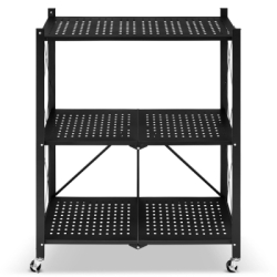 Kovový regál 70x35x87 cm 3 police lakovaný mobilný HIGHER CJ01-03