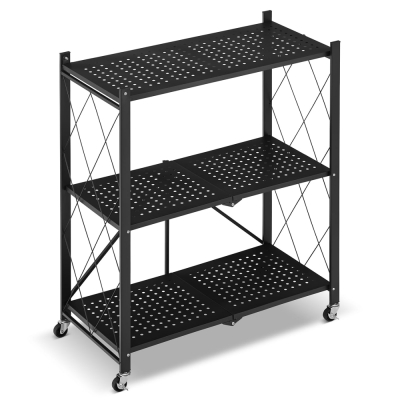 Kovový regál 70x35x87 cm 3 police lakovaný mobilný HIGHER CJ01-03