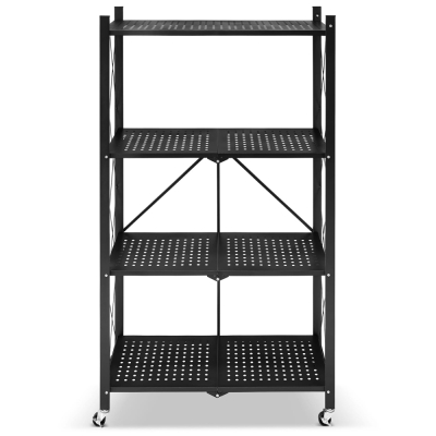 Kovový regál 70x35x126 cm 4 police lakovaný mobilný HIGHER CJ01-04