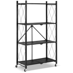 Kovový regál 70x35x126 cm 4 police lakovaný mobilný HIGHER CJ01-04