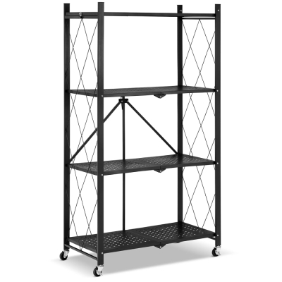 Kovový regál 70x35x126 cm 4 police lakovaný mobilný HIGHER CJ01-04