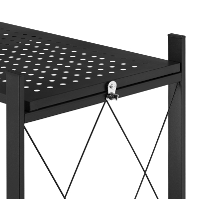 Kovový regál 70x35x126 cm 4 police lakovaný mobilný HIGHER CJ01-04