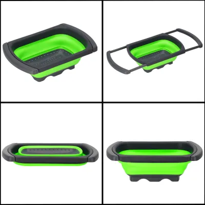 Skladací odkvapkávač do drezu SPRINGOS HA5196 šedo-zelený