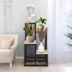 Kovový stojan na kvety 68 cm SPRINGOS BOTANIQ svetlo hnedý