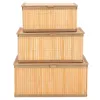 Bambusový úložný box SPRINGOS BAMBOO sada 3 ks