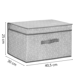 Úložný box 40x30x25 cm SPRINGOS HA0163 sivý