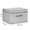 Úložný box 40x30x25 cm SPRINGOS HA0163 sivý