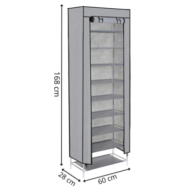 Látkový botník 168x60 cm SPRINGOS HS0004 sivý
