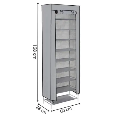Látkový botník 168x60 cm SPRINGOS HS0004 sivý